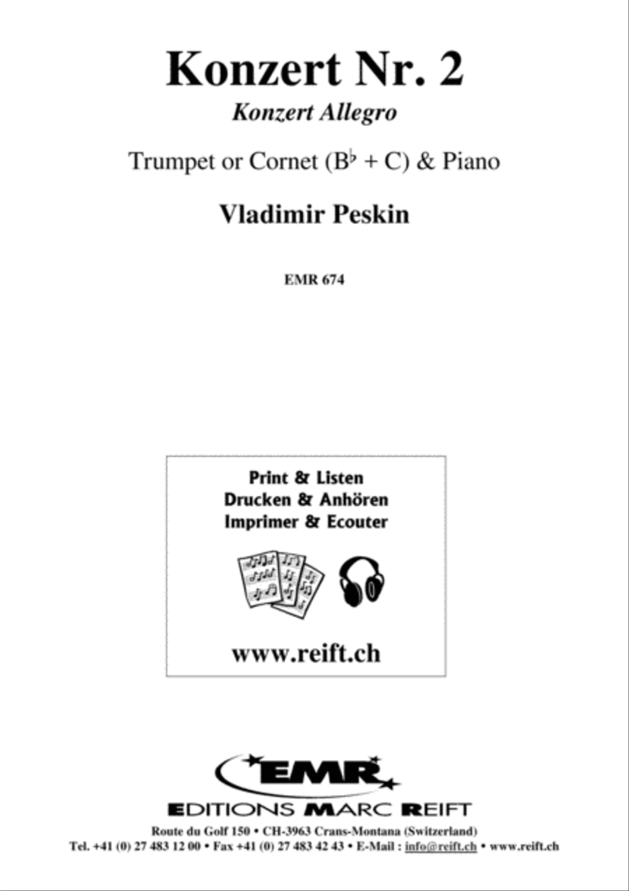 Konzert No. 2 Konzert Allegro Cornet scores gallery preview page 2