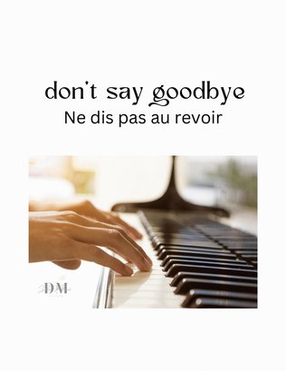 Book cover for Don't say Goodbye