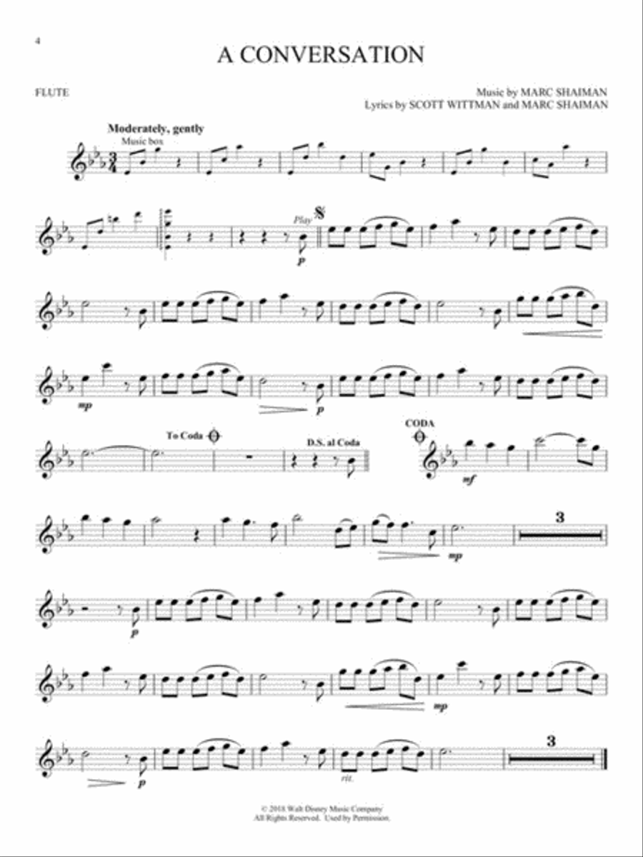 Mary Poppins Returns for Flute Flute Solo scores gallery preview page 4