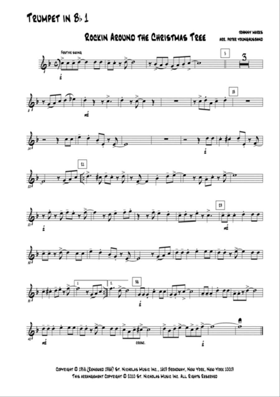 Rockin' Around The Christmas Tree Brass Ensemble scores gallery preview page 6