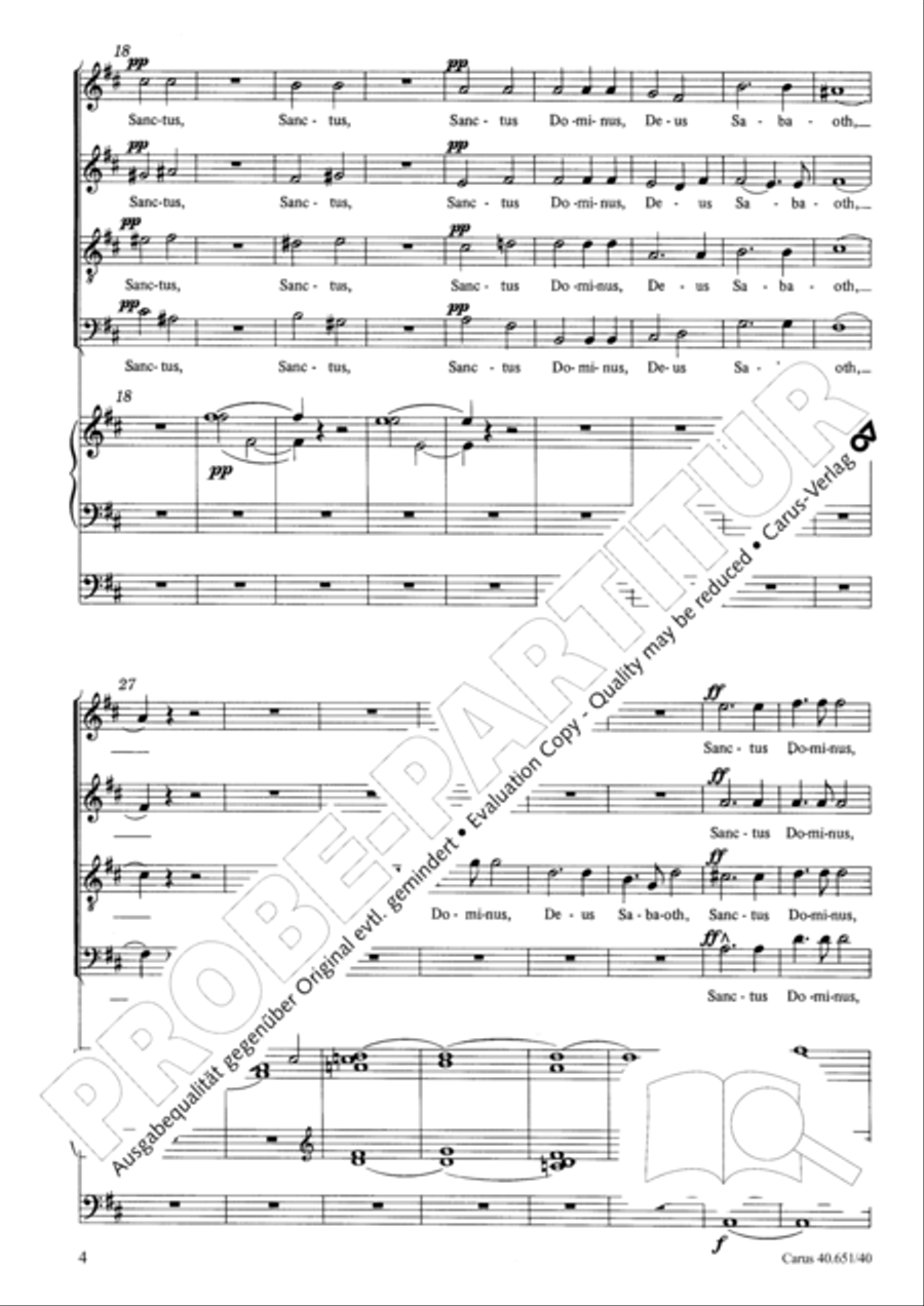 Sanctus, Benedictus and Agnus Dei 4-Part scores gallery preview page 5