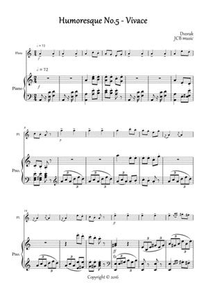 Humoresque No.5, A.Dvorak (flute and piano)