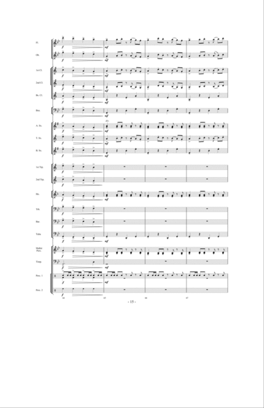 Danza Del Fuego Concert Band scores gallery preview page 14