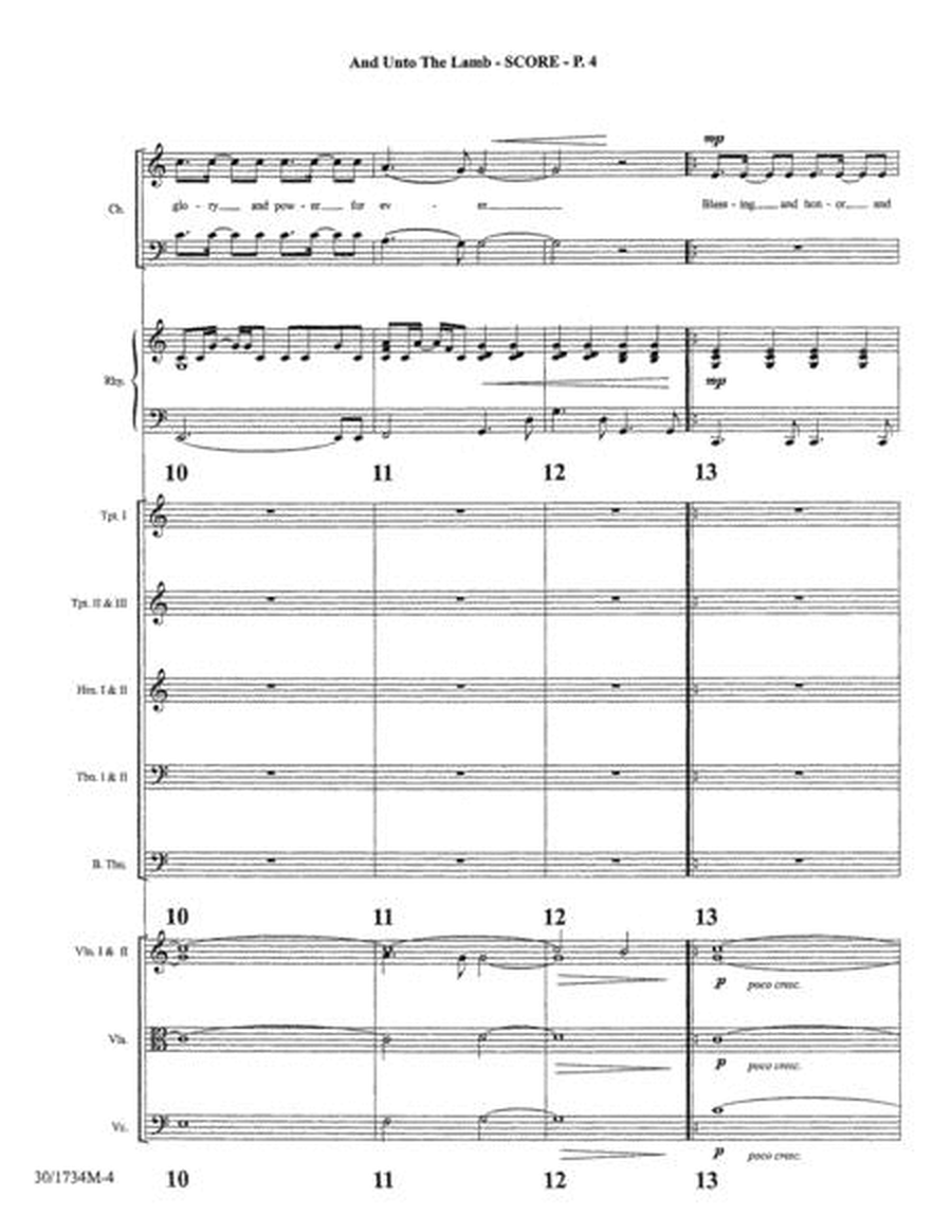 And Unto the Lamb - Full Score and Parts image number null