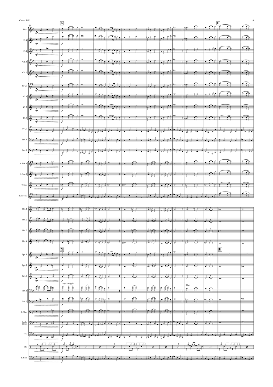 Cheers, Bill! (concert band) Concert Band scores gallery preview page 6
