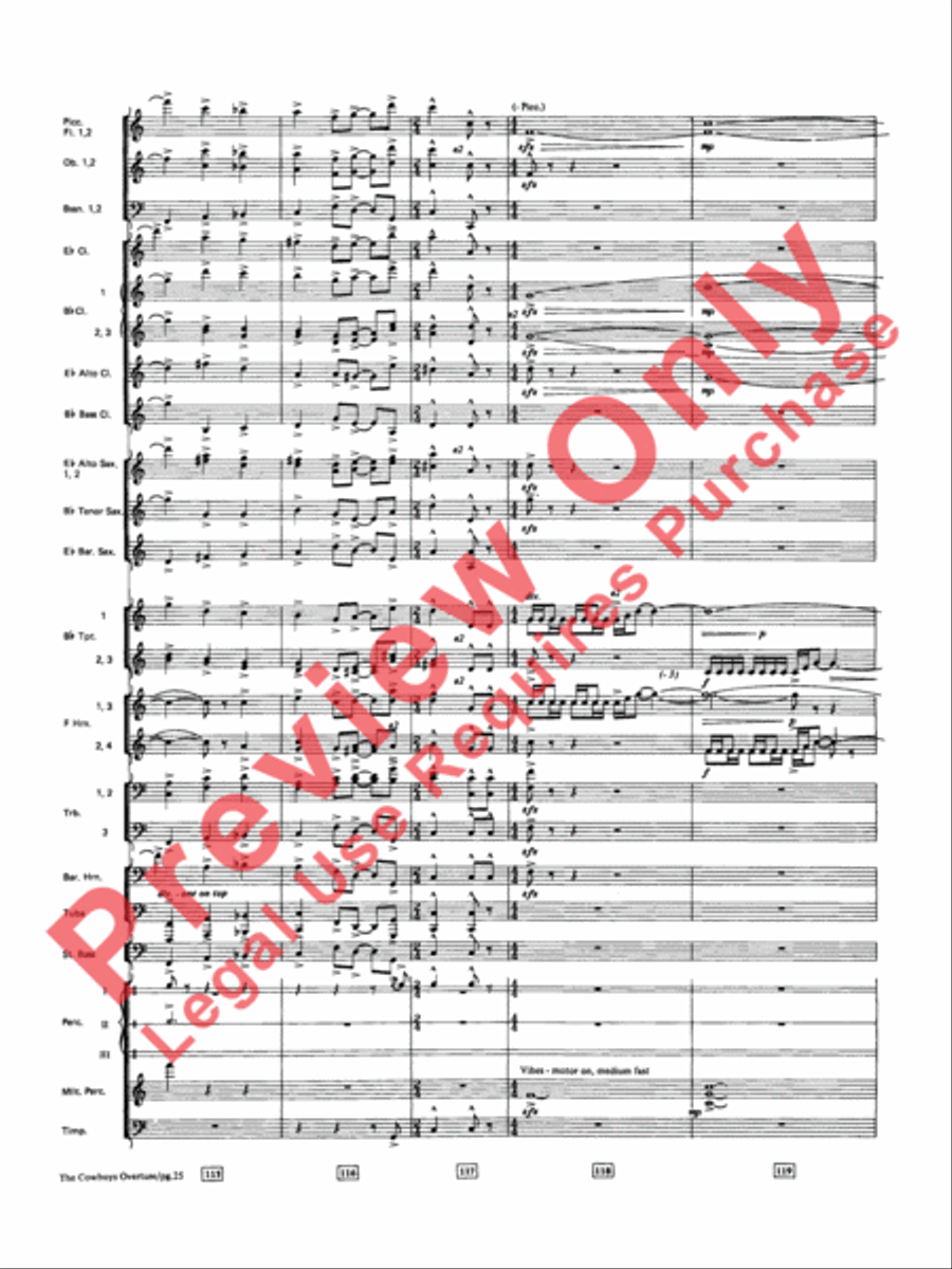 The Cowboys Concert Band scores gallery preview page 26
