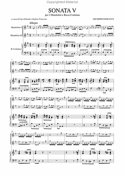 Sonata V in G Major