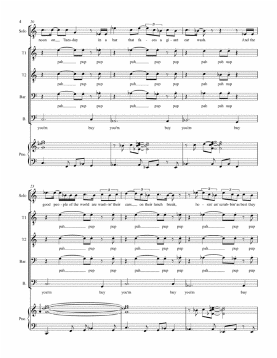 All I Wanna Do TTBB scores gallery preview page 4