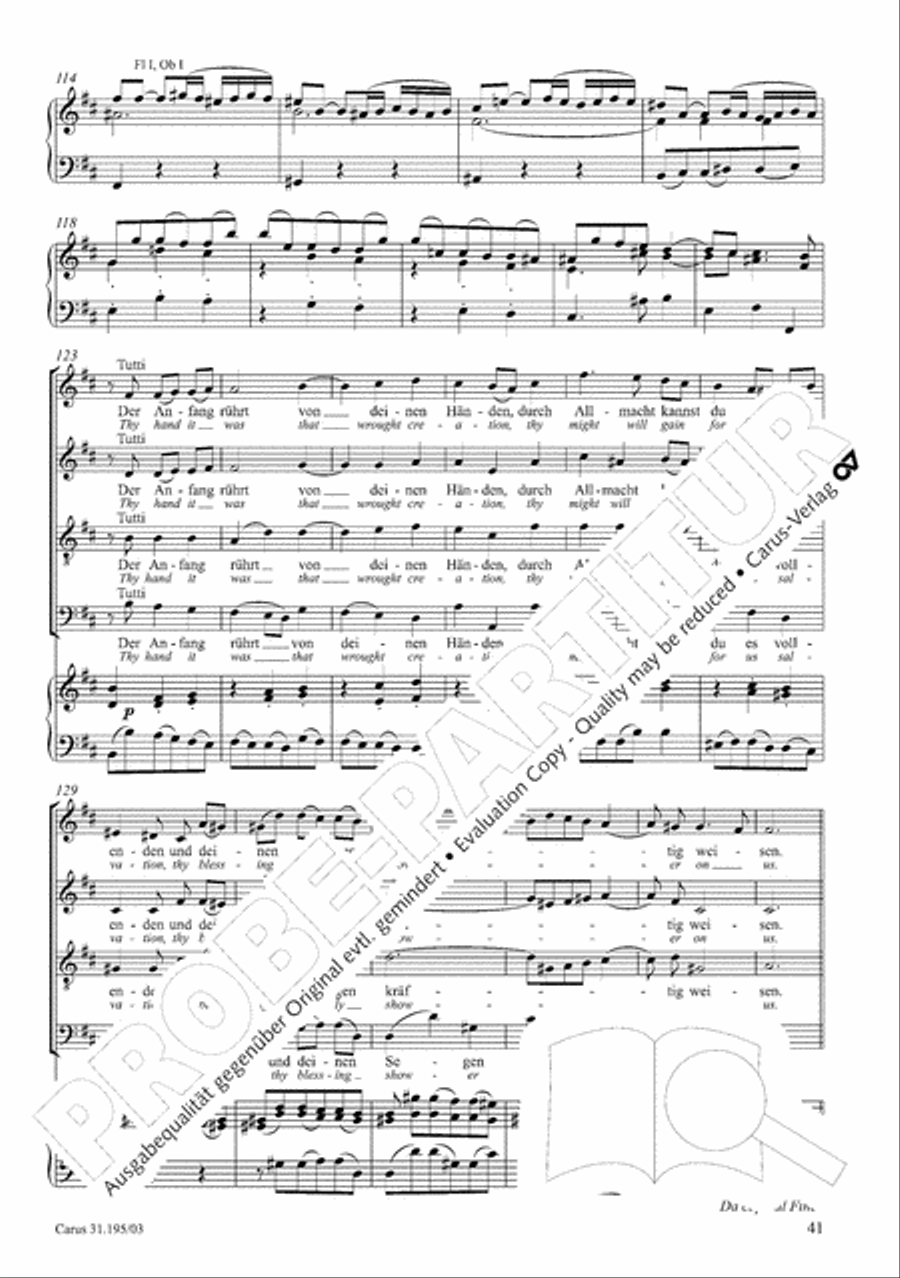 For the righteous light is sown (Dem Gerechten muss das Licht) 4-Part scores gallery preview page 42