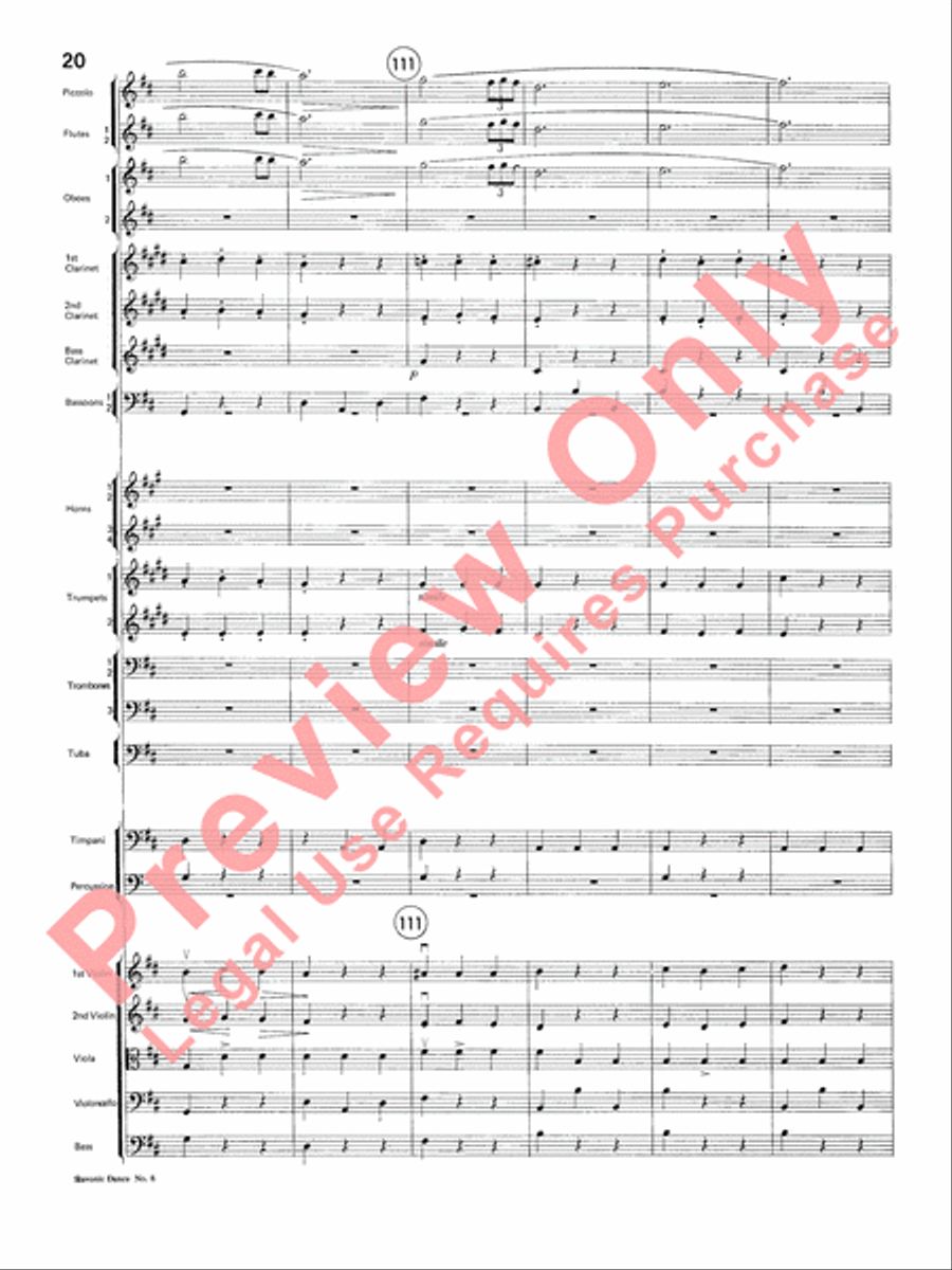 Slavonic Dance No. 8 Full Orchestra scores gallery preview page 21