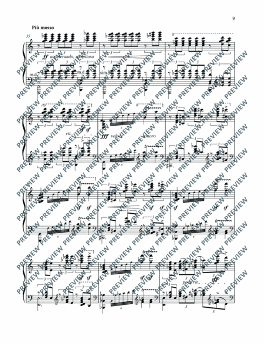 Fragment douloureux Piano Solo scores gallery preview page 10