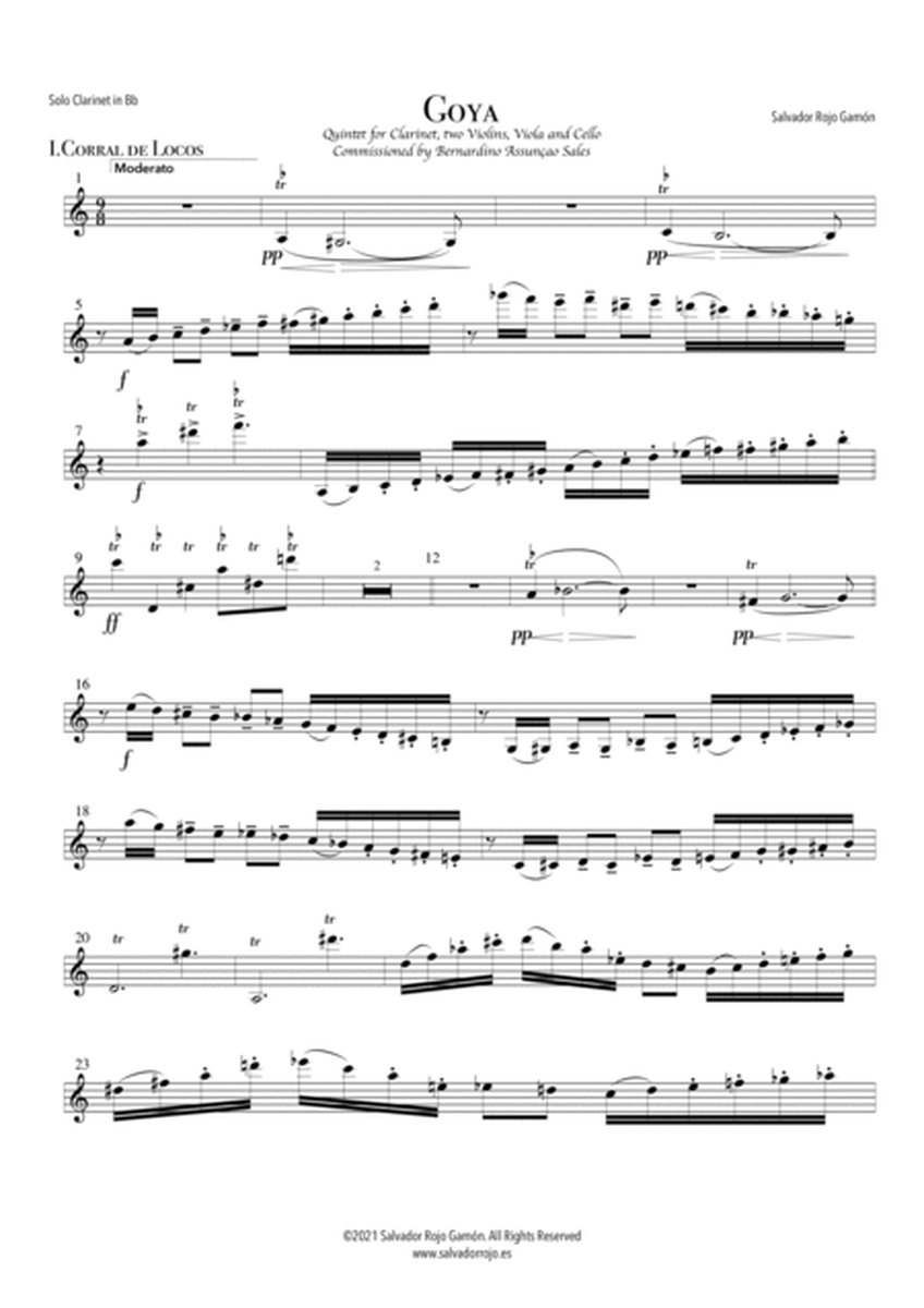 Goya for Clarinet & String Quartet image number null