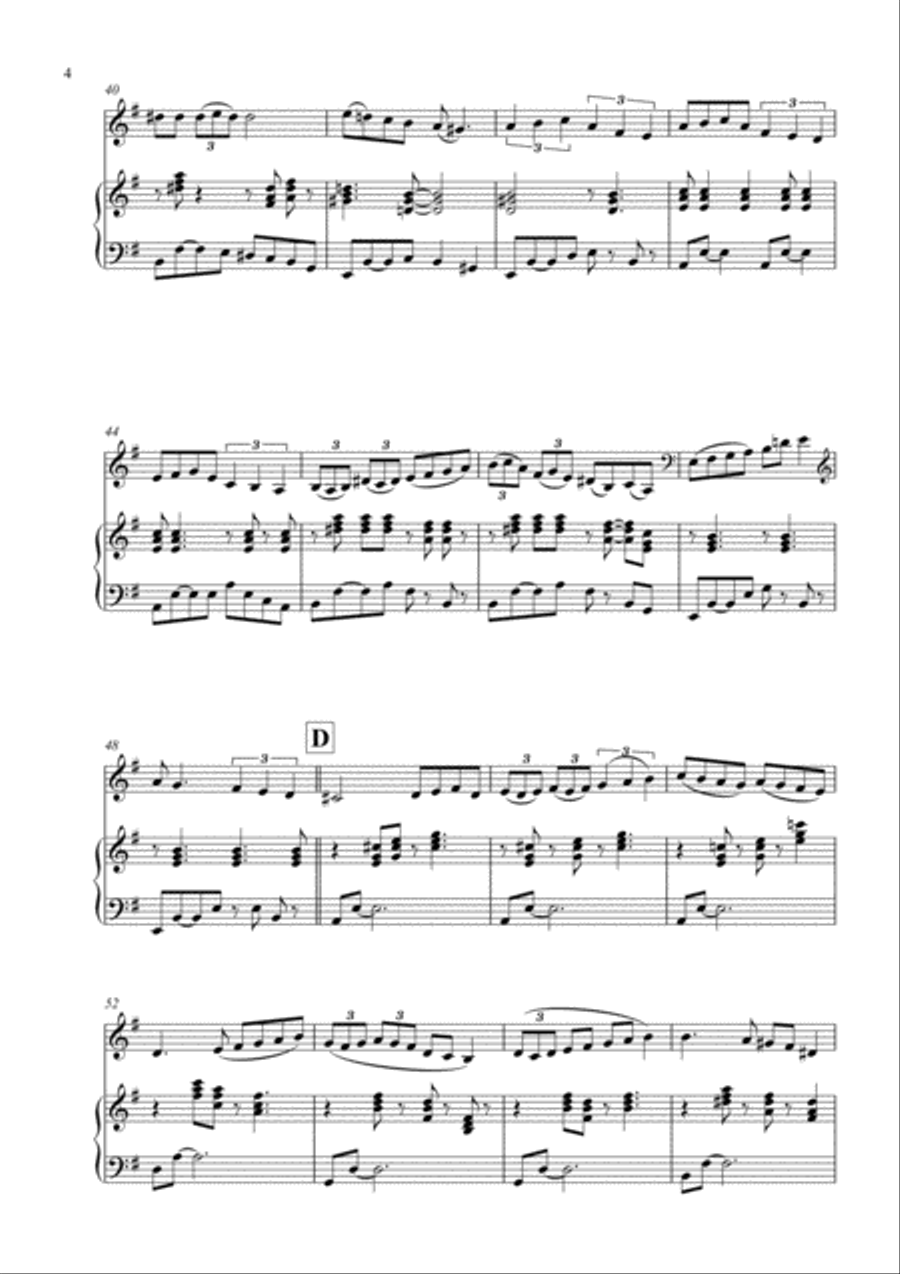 Autumn Dreams for Double Bass & Piano Double Bass scores gallery preview page 4