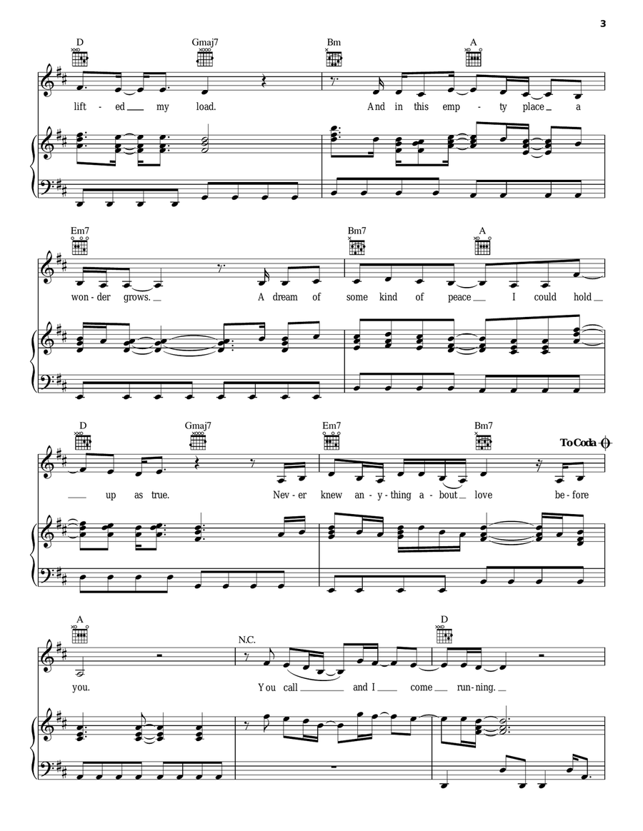 Love Come Piano, Vocal, Guitar scores gallery preview page 3