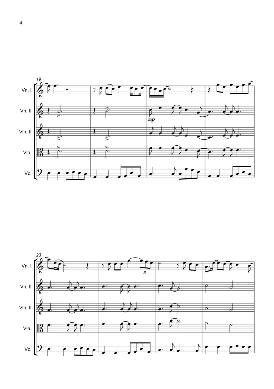 Flowers String Quartet scores gallery preview page 4