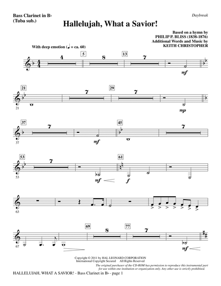 Hallelujah, What A Savior! - Bass Clarinet (sub. Tuba)
