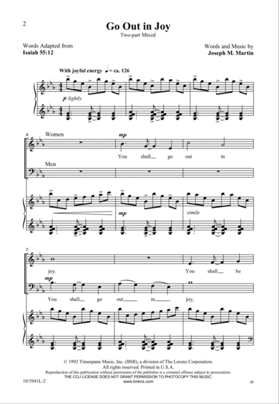 Go Out in Joy 2-Part scores gallery preview page 3