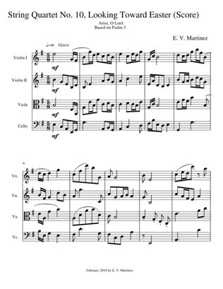 String Quartet No. 10, Looking Toward Easter (Score)