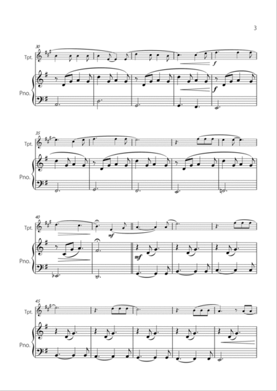 What A Wonderful World B-Flat Trumpet scores gallery preview page 3