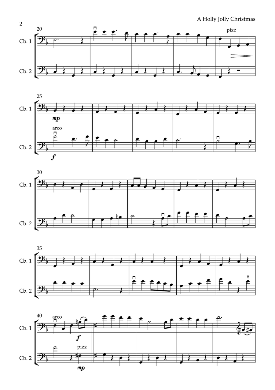 A Holly Jolly Christmas String Duet scores gallery preview page 2