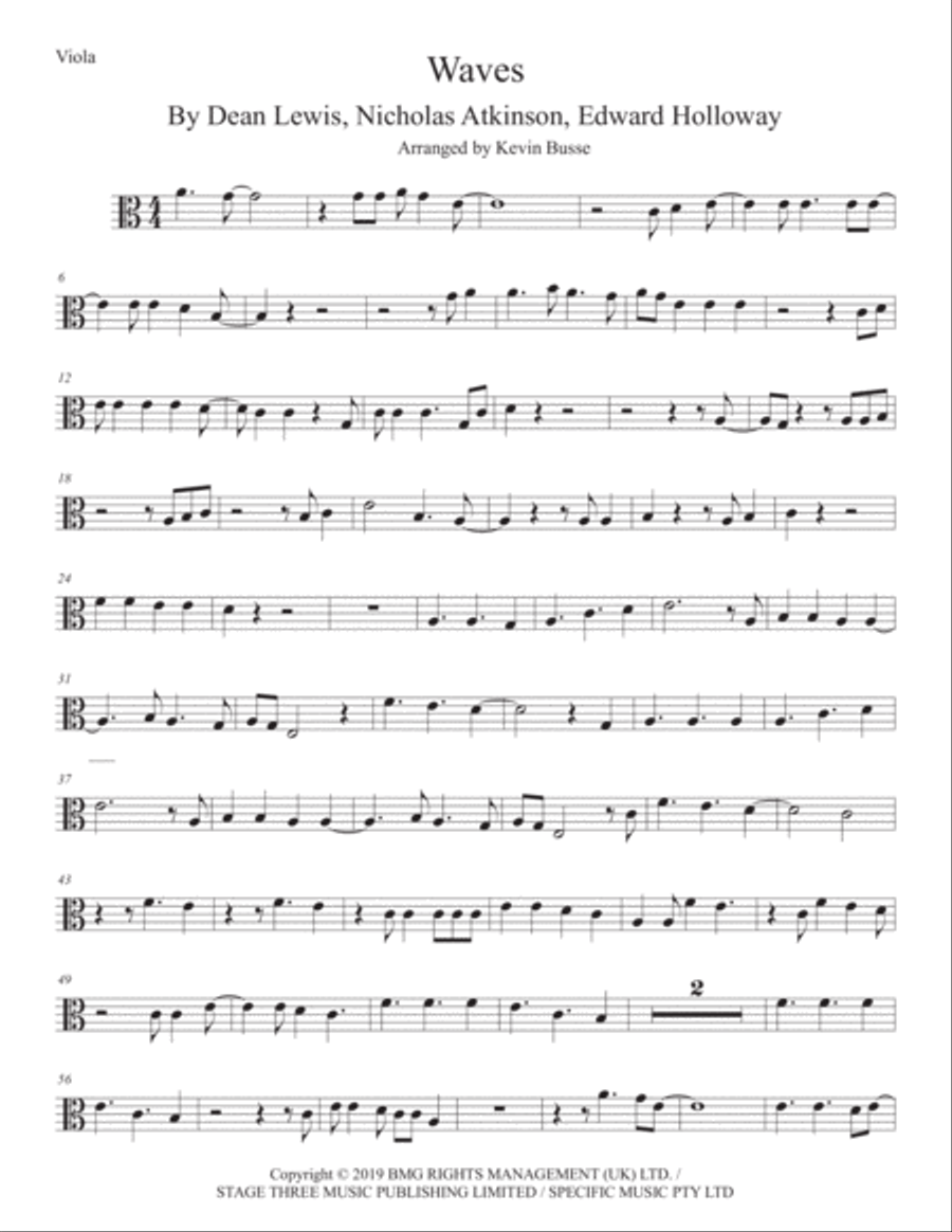 Waves Viola Solo scores gallery preview page 1