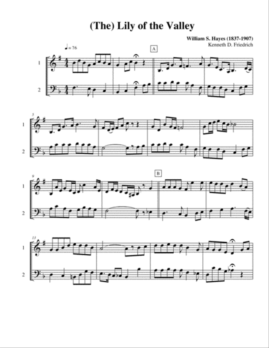 Ten Selected Hymns for the Performing Duet, Vol. 6 - trumpet and trombone (euphonium) Brass Duet scores gallery preview page 5
