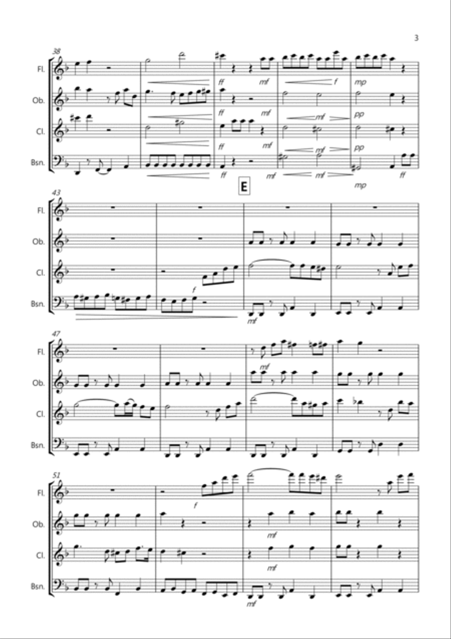 Tasty Tango for Wind Quartet Woodwind Quartet scores gallery preview page 3