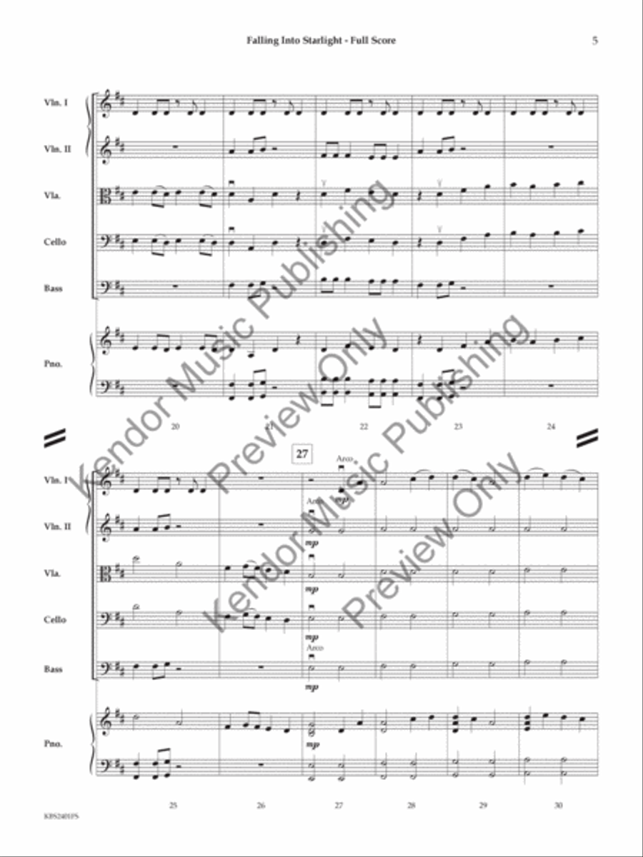 Falling into Starlight (Score) String Orchestra scores gallery preview page 6
