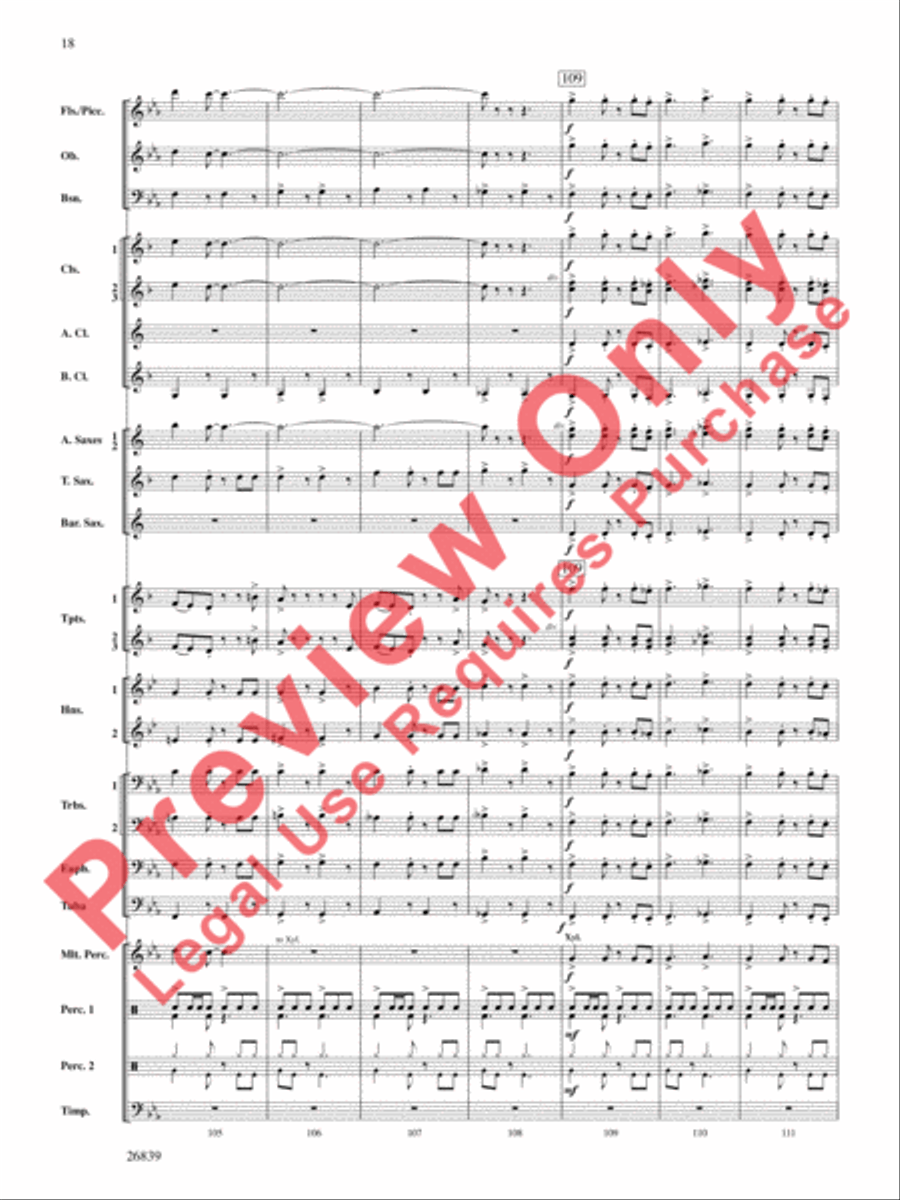Flourish for Winds Concert Band scores gallery preview page 19