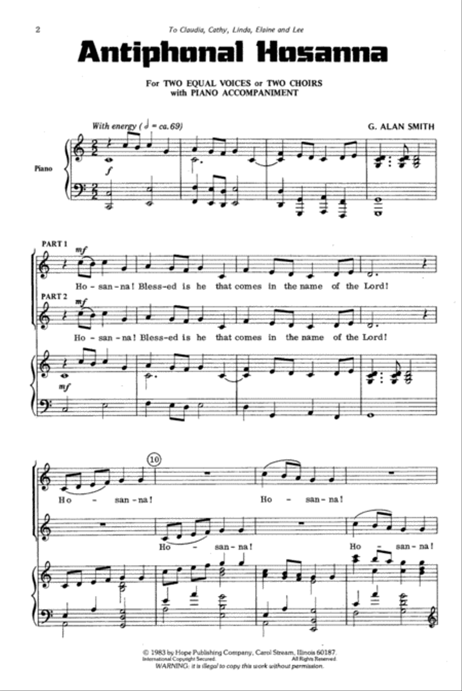 Antiphonal Hosanna