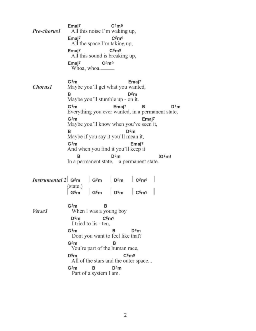 White Shadows Acoustic Guitar scores gallery preview page 2