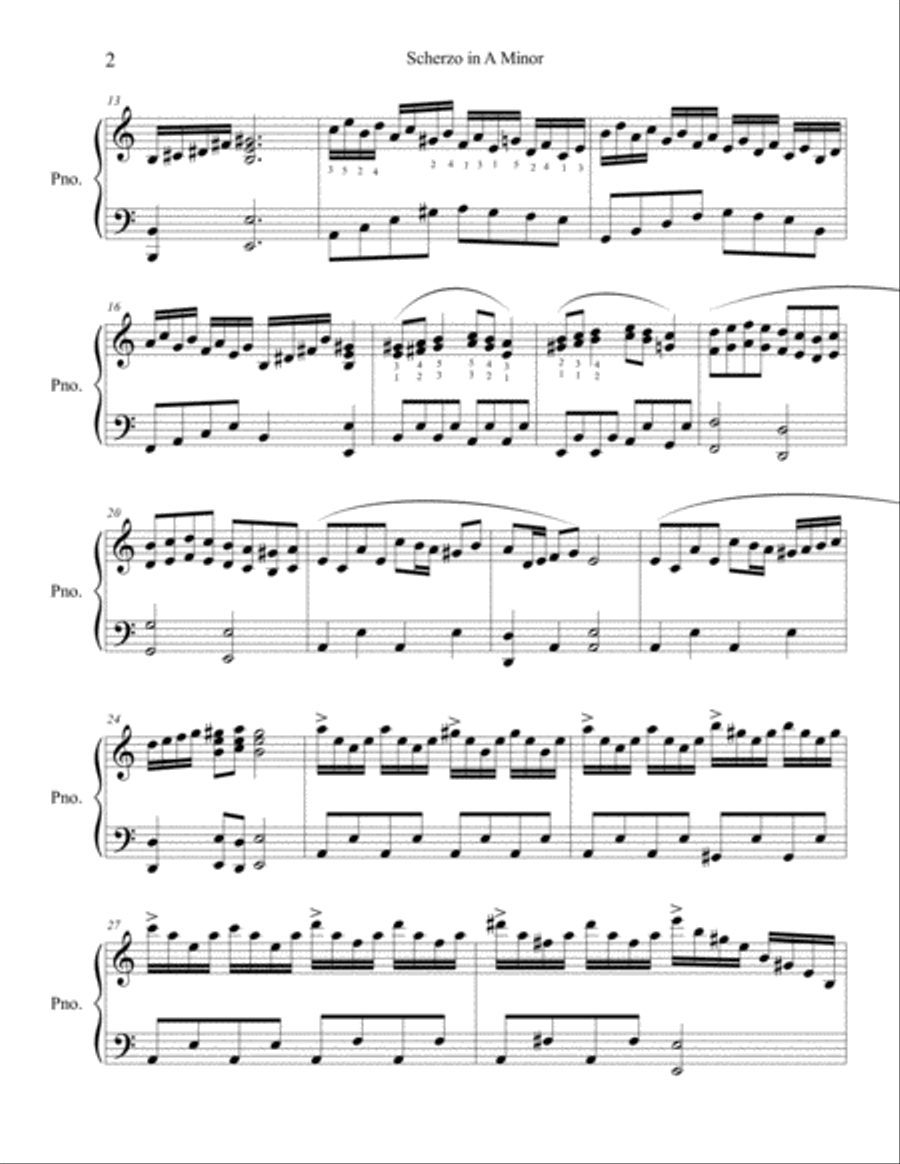 Scherzo In A Minor Scherzo In A Minor Piano Solo scores gallery preview page 2