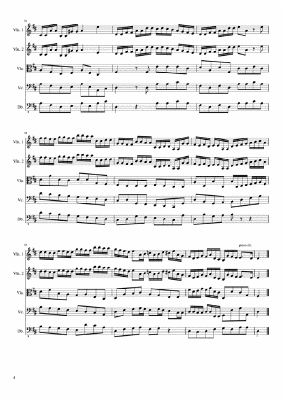 Brandenburg Concerto No. 5, Movement 1 String Orchestra scores gallery preview page 5