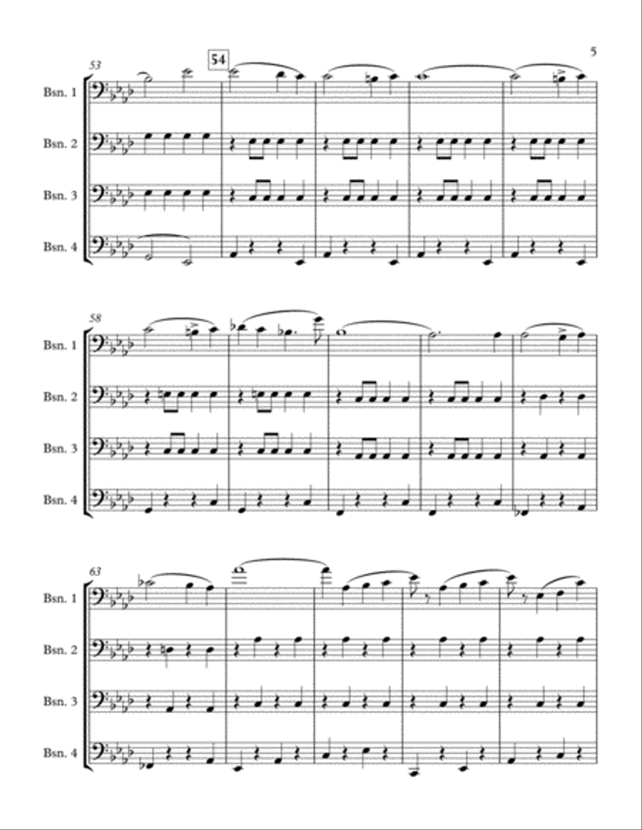 Stars and Stripes Forever (for Bassoon Quartet) Woodwind Quartet scores gallery preview page 5