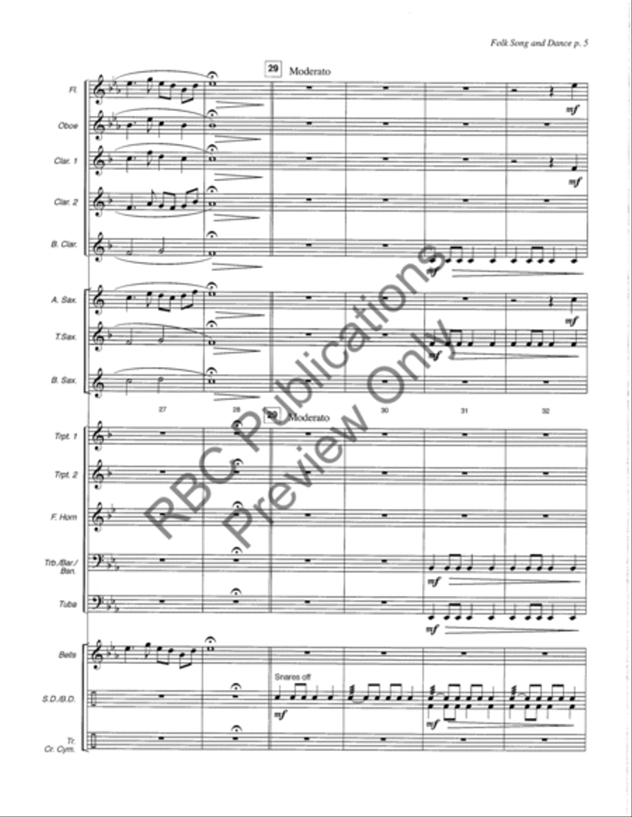 Folk Song And Dance (Score) Concert Band scores gallery preview page 8