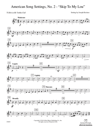 American Song Settings, No. 2: (wp) B-flat Tuba T.C.