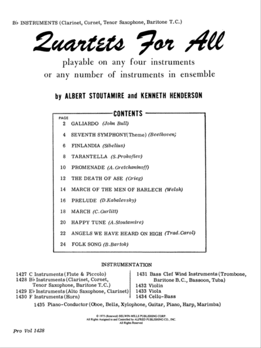 Quartets for All Small Ensemble scores gallery preview page 2