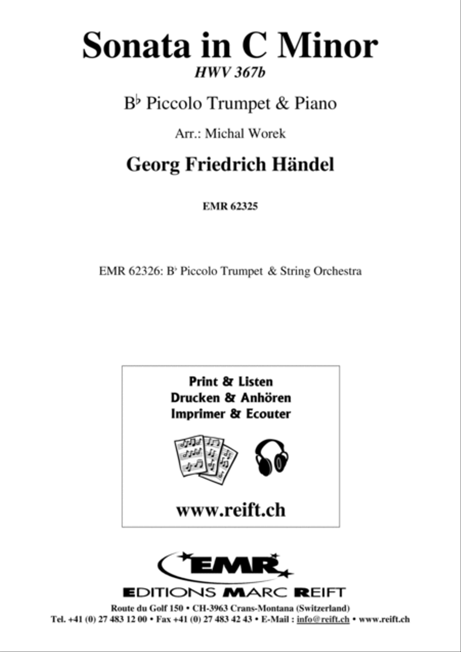 Sonata in C Minor Piccolo Trumpet scores gallery preview page 2
