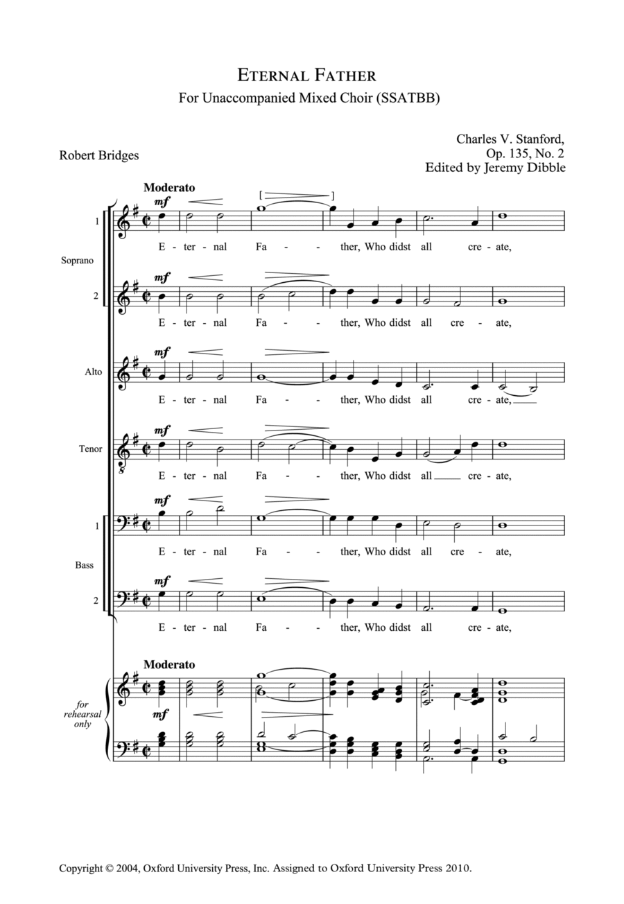 Eternal Father A Cappella scores gallery preview page 1