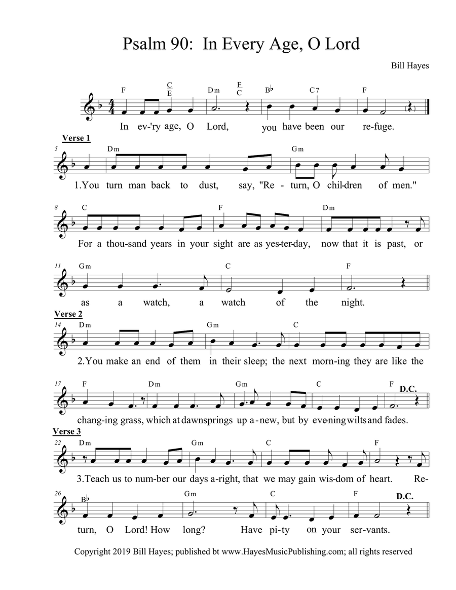 Psalm 90: In Every Age, O Lord Small Ensemble scores gallery preview page 1
