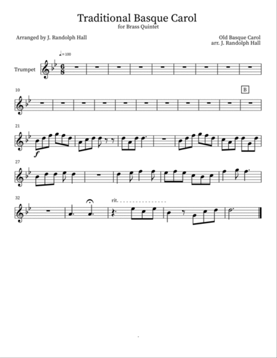 Traditional Basque Carol Traditional Basque Carol Small Ensemble scores gallery preview page 5