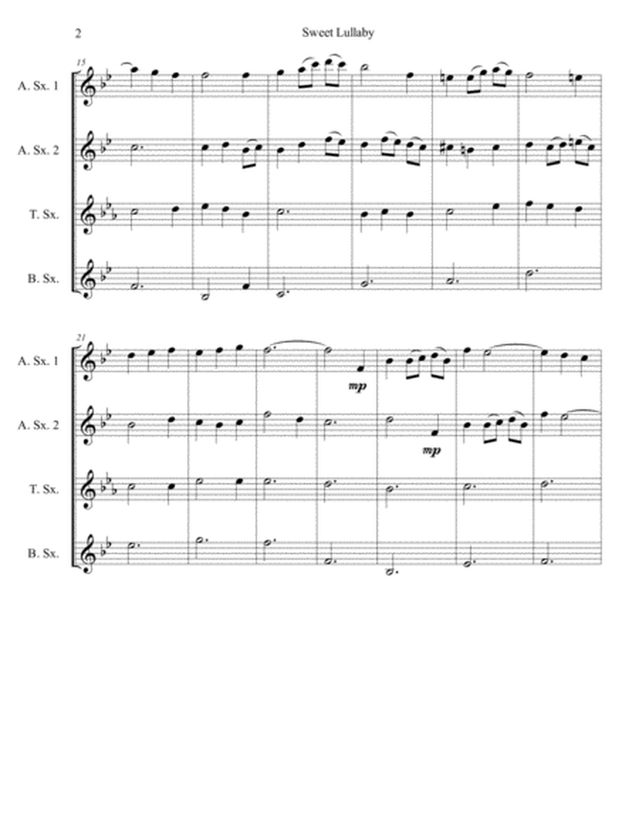 Sweet Lullaby (Score) image number null