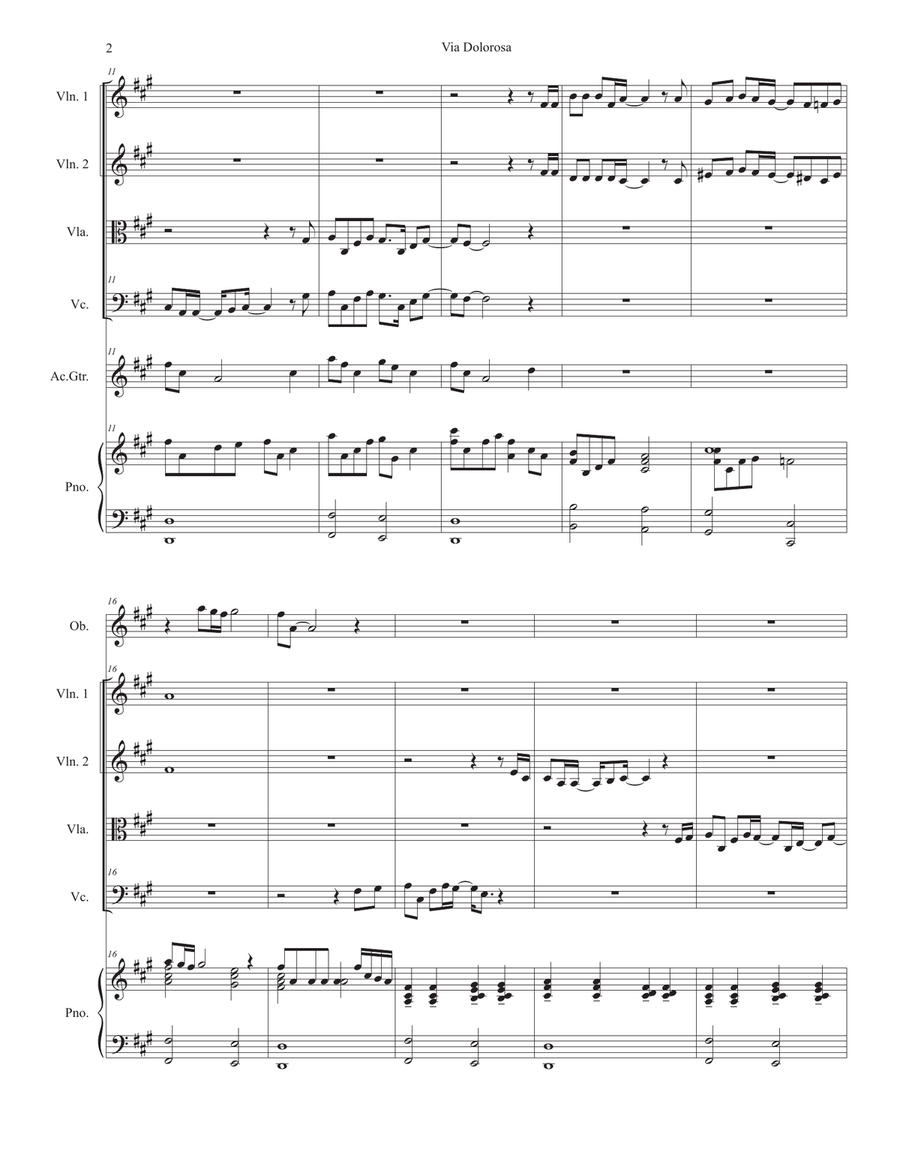 Via Dolorosa Via Dolorosa String Quartet scores gallery preview page 2