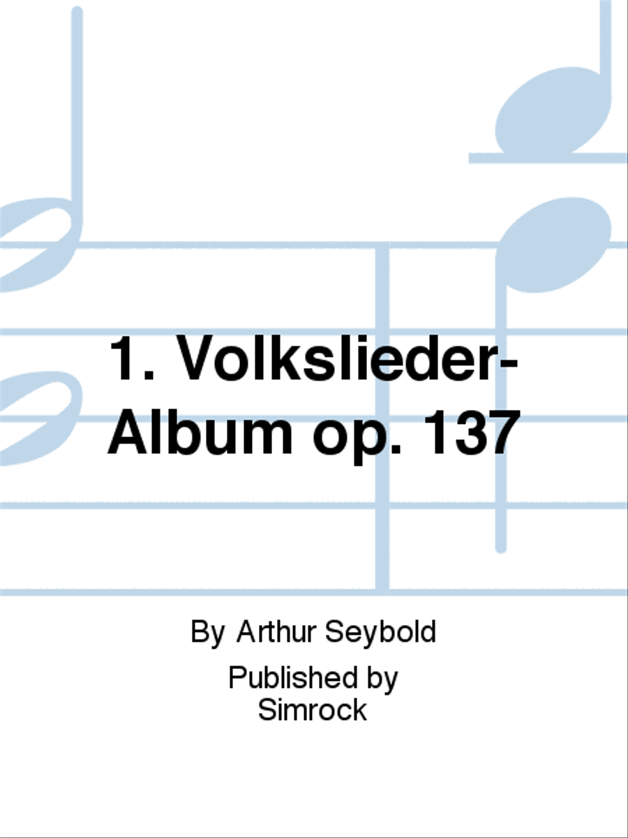 1. Volkslieder-Album op. 137 Violin Solo scores gallery preview page 1
