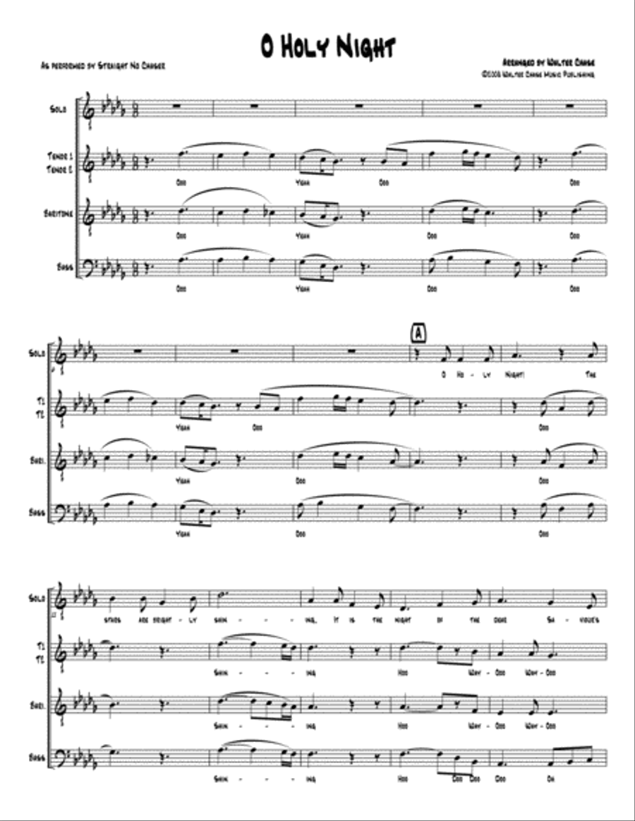 O Holy Night (as performed by Straight No Chaser) - TTBB TTBB scores gallery preview page 2
