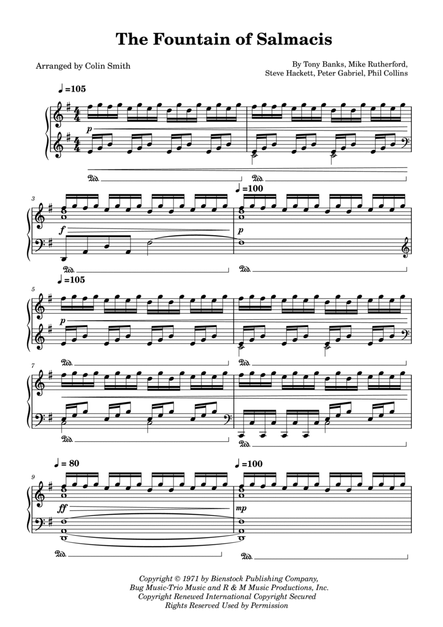 Fountain Of Salmacis Piano Solo scores gallery preview page 1