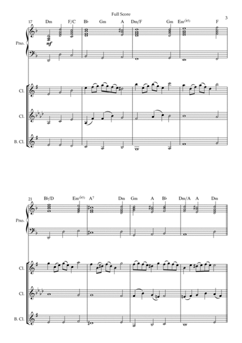 Rondeau (from Abdelazer) for Clarinet Trio and Piano Accompaniment with Chords image number null