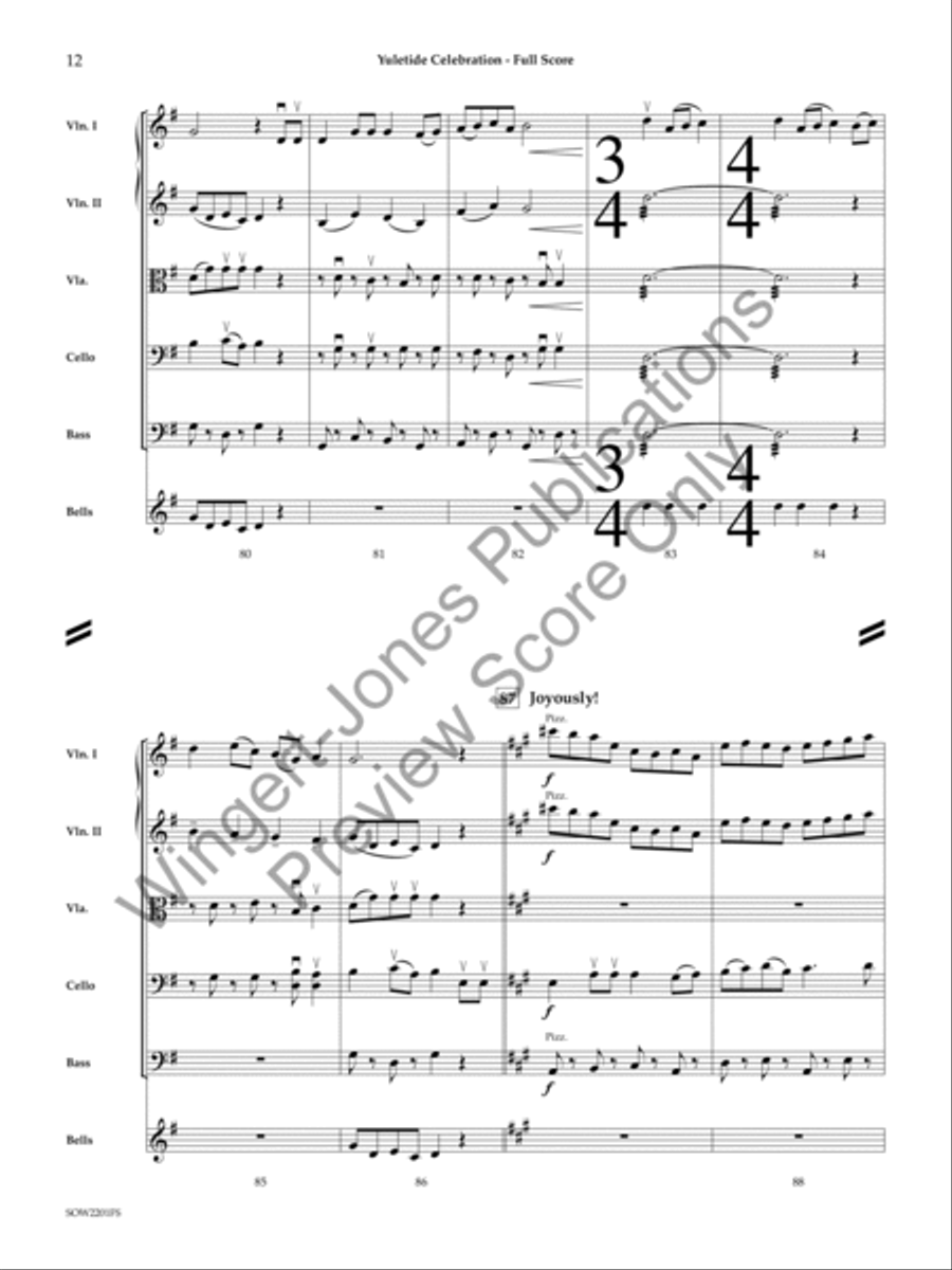Yuletide Celebration String Orchestra scores gallery preview page 11