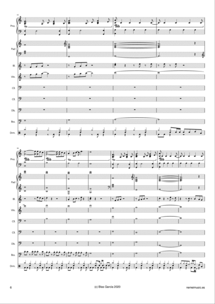 Amanecer Piano scores gallery preview page 6