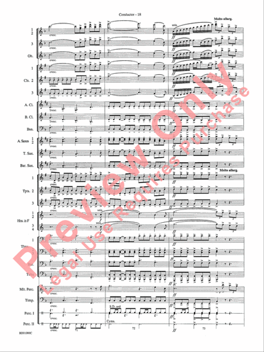 O Holy Night Concert Band scores gallery preview page 20